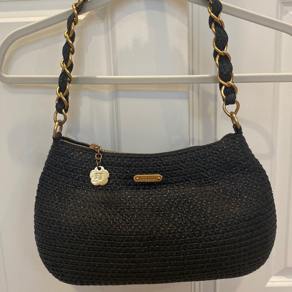 Eric Javits Black Woven Handbag Like New